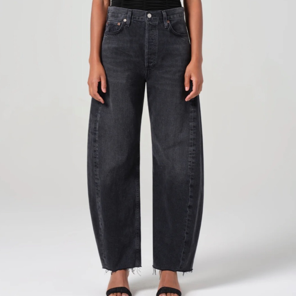 AGOLDE Luna High Rise Pieced Taper Jeans in Possess Size 27